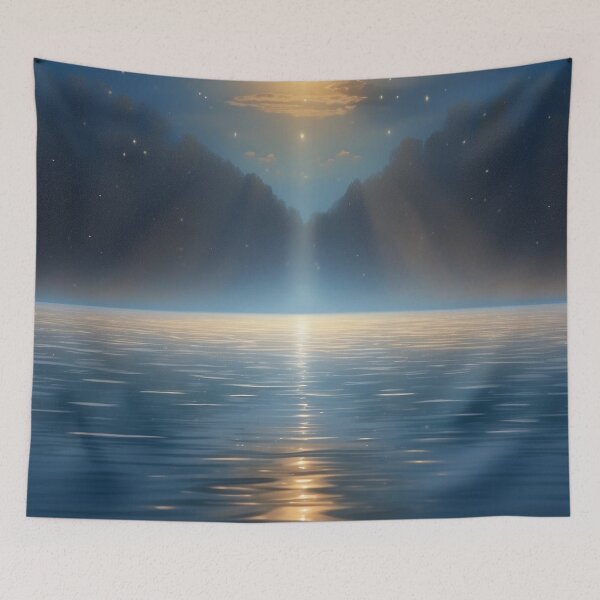 Item preview, Celestial Glow Over the Midnight Lake designed and sold by I-HERE.