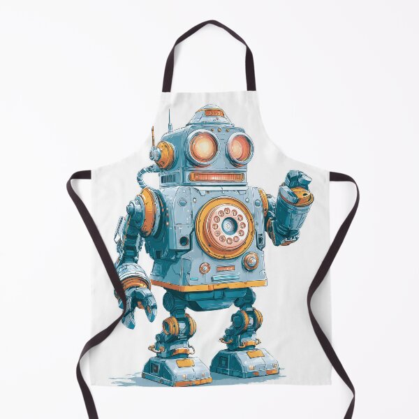 Item preview, Retro-Futuristic Robot Dial Phone Graphic designed and sold by DanielY01.
