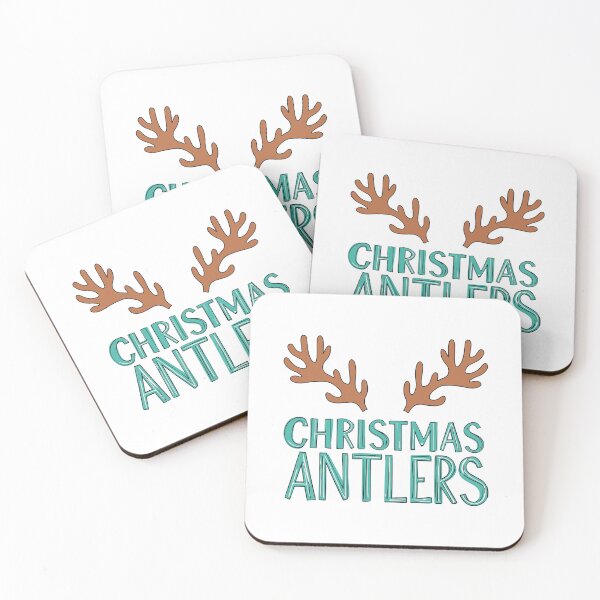 Item preview, Christmas Antlers Reindeer Outline Hand Drawn Design designed and sold by DavidTeeStudio.