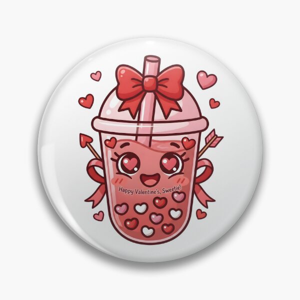 Item preview, Kawaii Valentine Bubble Tea Happy Sweetie Gift designed and sold by SoulenCify.