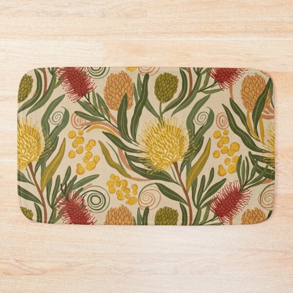 Item preview, Australian Botanical Print — Banksia, Wattle & Red Bottlebrush designed and sold by TroyTheTerrific.