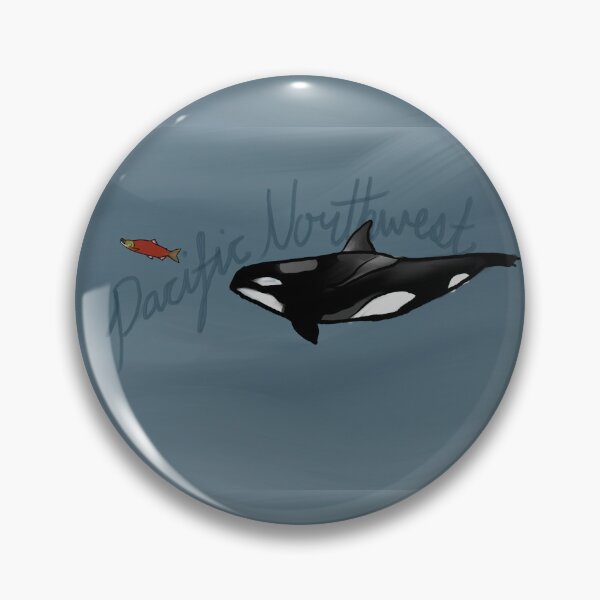 Item preview, Orca and Salmon (PNW) designed and sold by ArtbyElina.