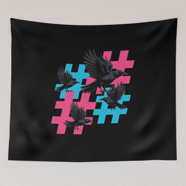 Item preview, Hashtag Crowfluence Social Media designed and sold by HardcoreTour.