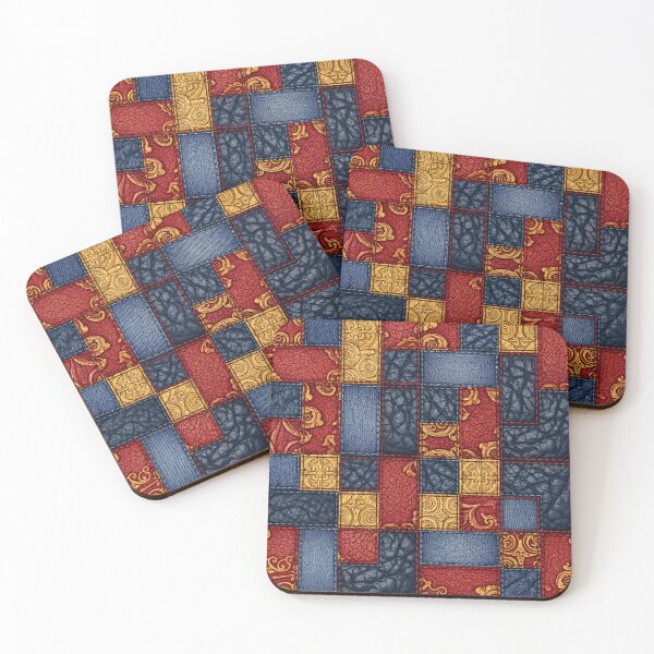 Item preview, Crimson Baroque Patchwork designed and sold by Kaleidoscope Print.