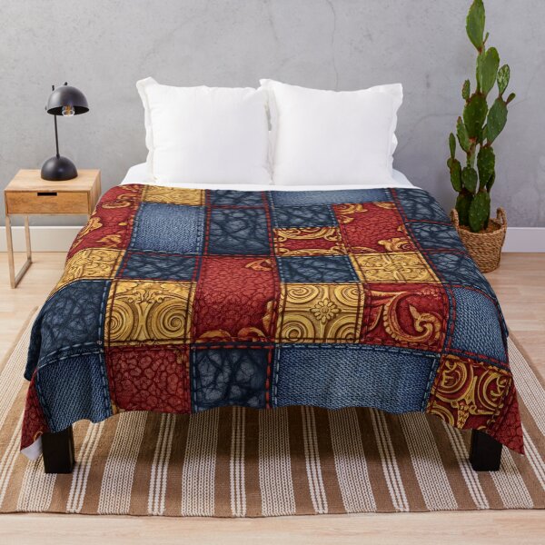 Item preview, Crimson Baroque Patchwork designed and sold by Kaleidoscope Print.