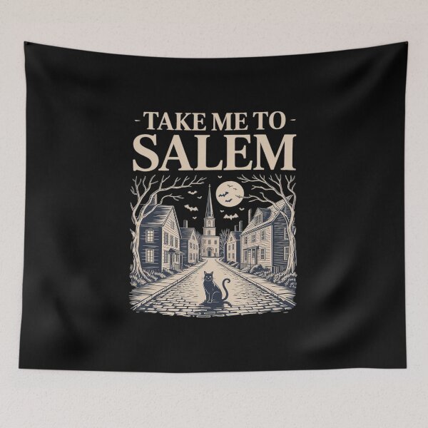 Item preview, Haunted Village Spooky Halloween Witch Town Take me to Salem designed and sold by HardcoreTour.
