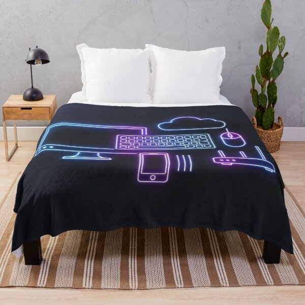 Item preview, Neon Tech Icons Digital Workspace Glow Design designed and sold by SplashTastic.