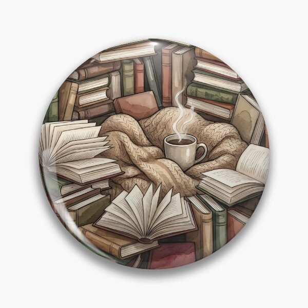 Item preview, Cozy Book Stack Illustration- Watercolor Bibliophile Gift No Text Reading Tee designed and sold by auxincaftan0o.