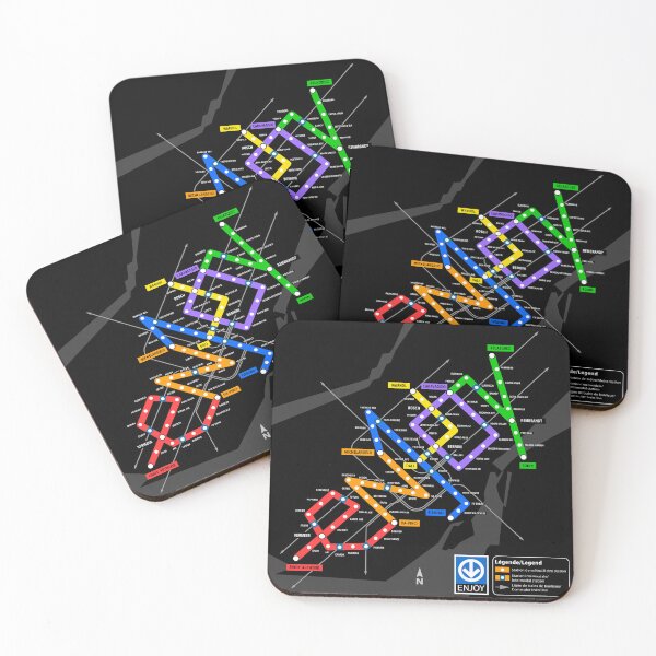 Item preview, E-METRO Map (Dark) designed and sold by  Enjoy Artwork .