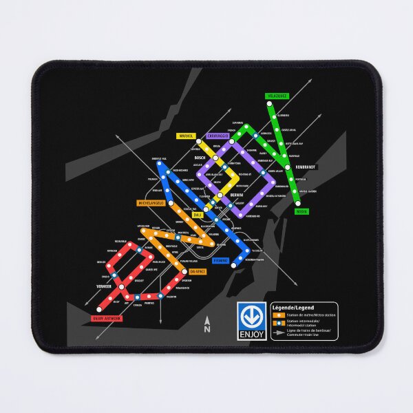 Item preview, E-METRO Map (Dark) designed and sold by Enjoy Artwork .