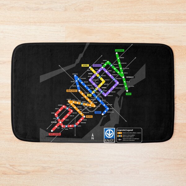 Item preview, E-METRO Map (Dark) designed and sold by  Enjoy Artwork .