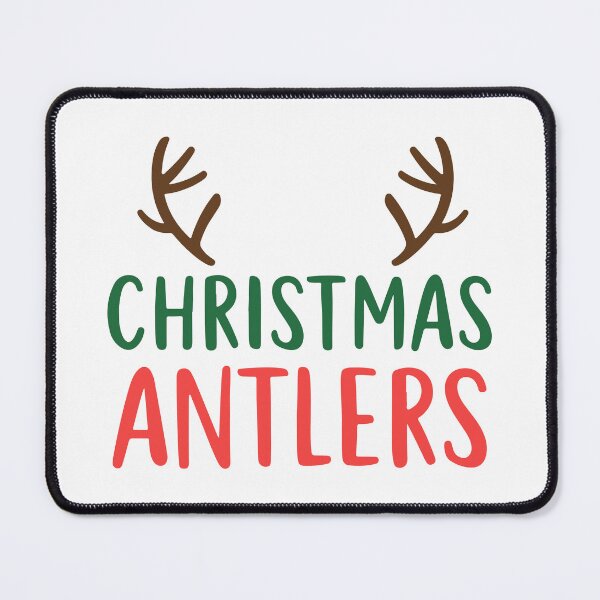 Item preview, Classic Christmas Antlers Reindeer Holiday Typography designed and sold by DavidTeeStudio.