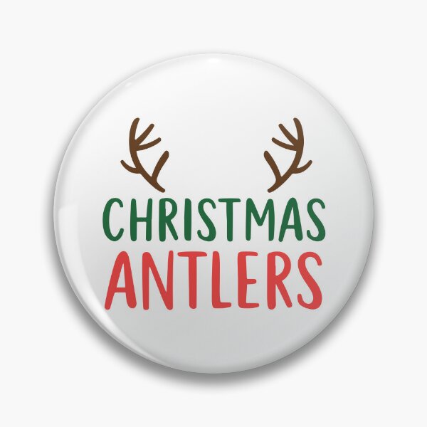 Item preview, Classic Christmas Antlers Reindeer Holiday Typography designed and sold by DavidTeeStudio.