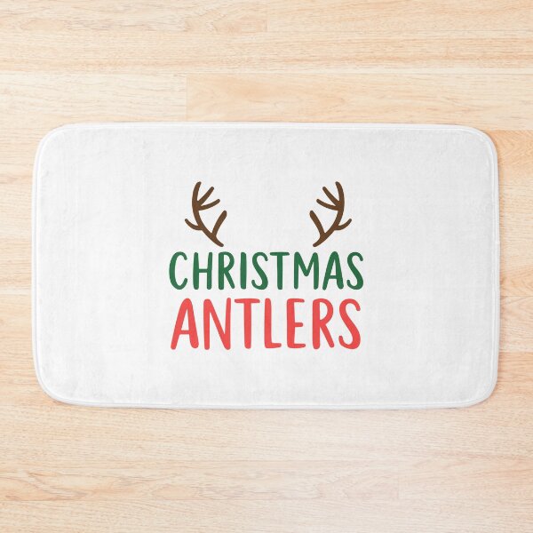 Item preview, Classic Christmas Antlers Reindeer Holiday Typography designed and sold by DavidTeeStudio.