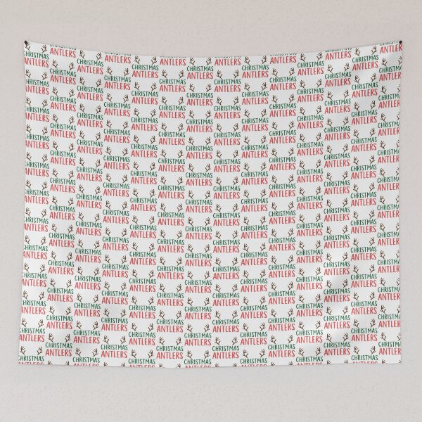 Item preview, Classic Christmas Antlers Reindeer Holiday Typography designed and sold by DavidTeeStudio.