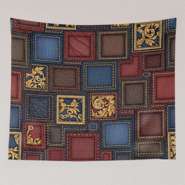 Artikelvorschau, Barockes Ledermosaik entworfen und verkauft von Kaleidoscope Print.