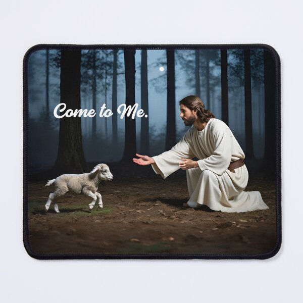 Artikelvorschau, Jesus ruft das verlorene Lamm entworfen und verkauft von Lion and Lamb Design.