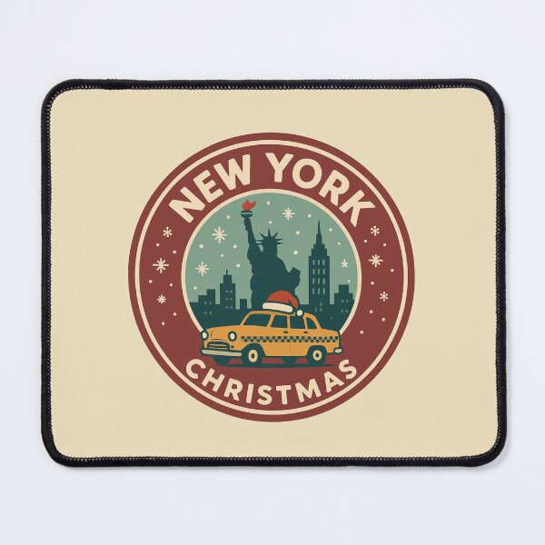 Item preview, Vintage NYC Christmas Badge – Retro New York Holiday Design designed and sold by Globalcitytees.