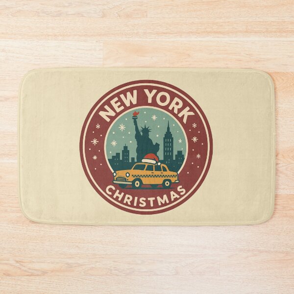 Item preview, Vintage NYC Christmas Badge – Retro New York Holiday Design designed and sold by Globalcitytees.