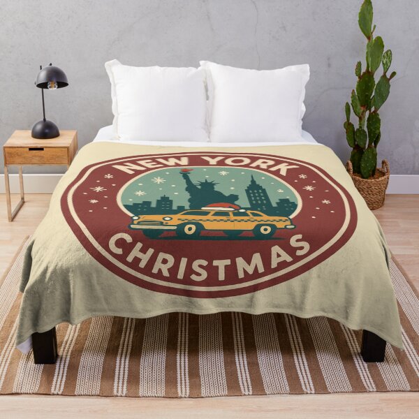 Item preview, Vintage NYC Christmas Badge – Retro New York Holiday Design designed and sold by Globalcitytees.