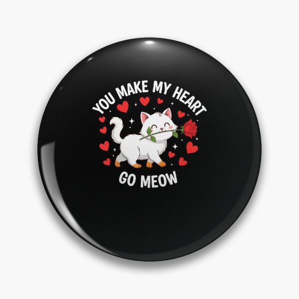 Item preview, You Make My Heart Go Meow Valentine Cat Lover designed and sold by KristyCharleen.