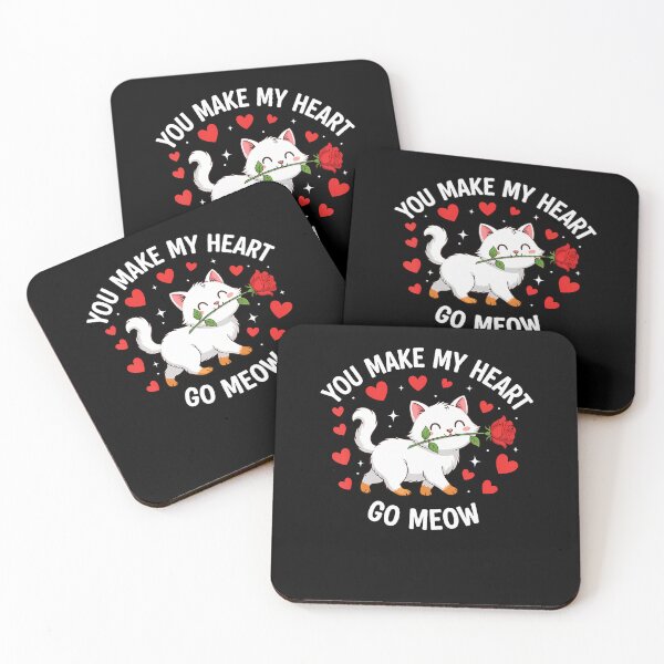 Item preview, You Make My Heart Go Meow Valentine Cat Lover designed and sold by KristyCharleen.