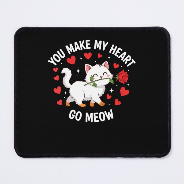 Item preview, You Make My Heart Go Meow Valentine Cat Lover designed and sold by KristyCharleen.