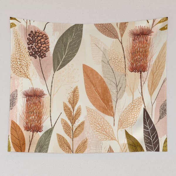 Item preview, Autumn Banksia Pattern — Fine Art Australian Botanical designed and sold by TroyTheTerrific.