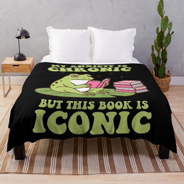 Item preview, My Anxiety Is Chronic But This Book Is Iconic Funny Frog designed and sold by JanisPenelope.