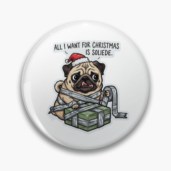 Item preview,  Derpy Goth Pug All I Want for Christmas is Solitude  designed and sold by HypeHoundz.