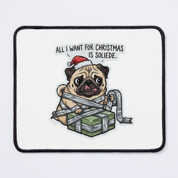 Item preview, Derpy Goth Pug All I Want for Christmas is Solitude designed and sold by HypeHoundz.