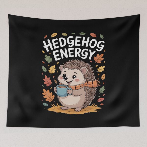Item preview, Hedgehog Energy Cozy Autumn Animal Cute Hedgehog designed and sold by ToggleBet.