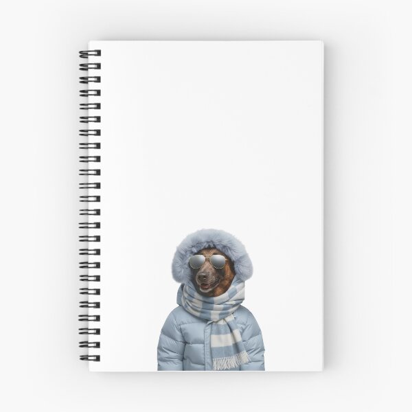 Item preview, Snowy Blue Malinois Style | Chic Winter Pet Art designed and sold by slydawgstudio.