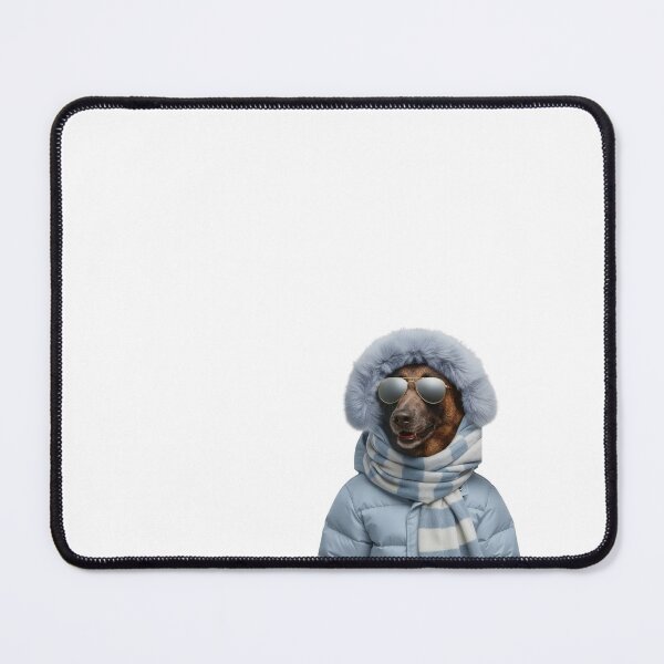 Item preview, Snowy Blue Malinois Style | Chic Winter Pet Art designed and sold by slydawgstudio.