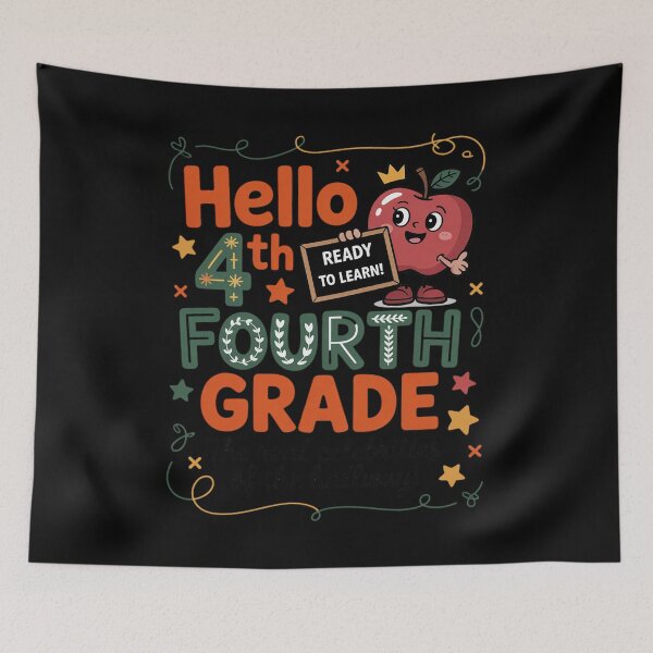 Item preview, Hello 4th Fourth Grade Back to School Teacher First Day designed and sold by ToggleBet.