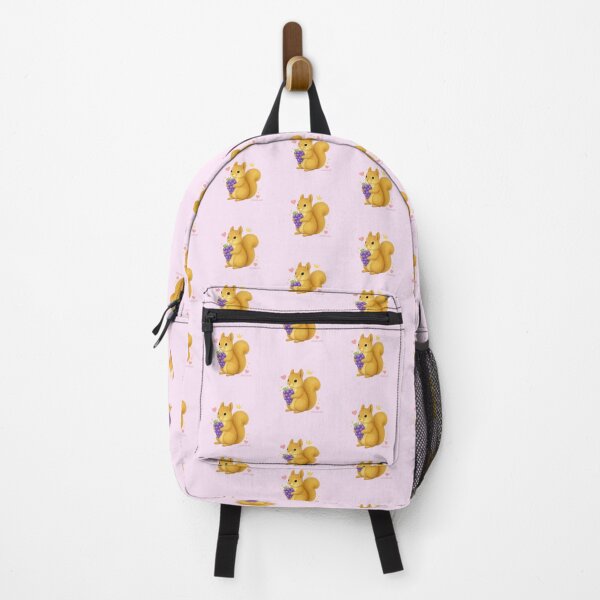 Item preview, Cute Squirrel with Grapes - Solid Pink designed and sold by HIMEKARI.