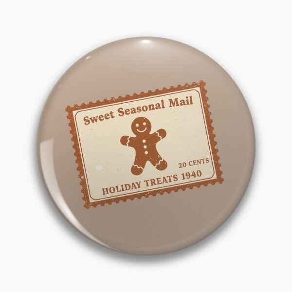 Item preview, Retro Gingerbread Christmas Stamp – Sweet Seasonal Mail designed and sold by Iras-Art-Corner.