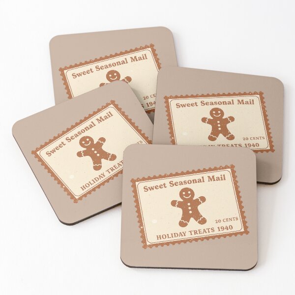 Item preview, Retro Gingerbread Christmas Stamp – Sweet Seasonal Mail designed and sold by Iras-Art-Corner.