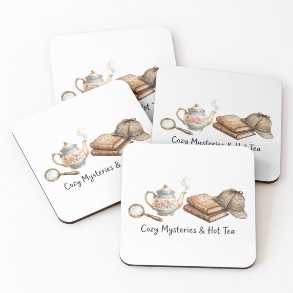 Item preview, Cozy Mysteries and Tea - Funny Amateur Sleuth Gift Watercolor Book Lover Tee designed and sold by auxincaftan0o.