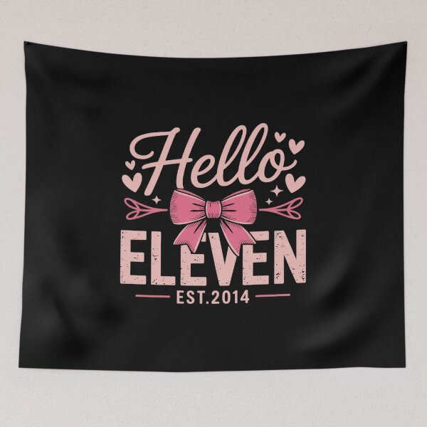 Item preview, Hello 11th Birthday 2014 Year Coquette Bow Bday Party Girl designed and sold by ToggleBet.