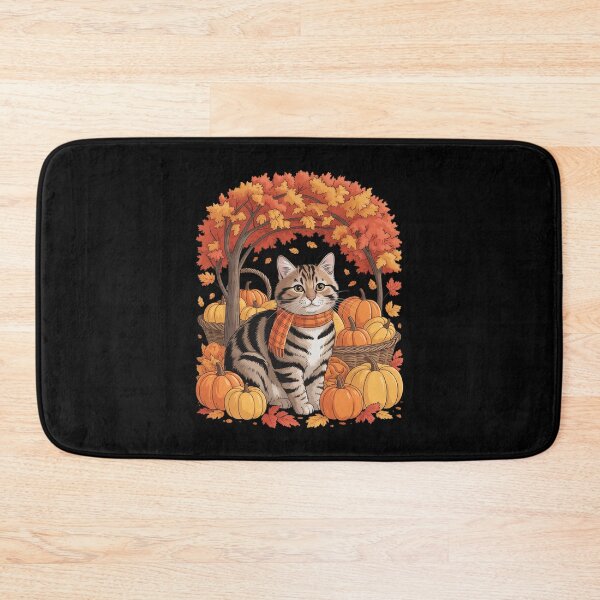 Item preview, Hello Autumn Cat Fall Leaf Kitten Lover Thanksgiving designed and sold by ToggleBet.
