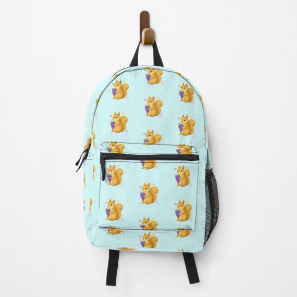 Item preview, Cute Squirrel with Grapes - Solid Blue designed and sold by HIMEKARI.
