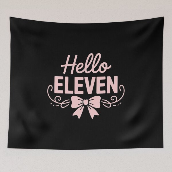 Item preview, Hello Eleven Birthday Pink Bow designed and sold by ToggleBet.