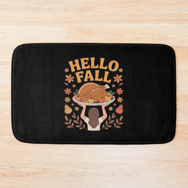 Item preview, Hello Fall Girl Riding Bicycle Autumn Turkey Thanksgiving designed and sold by ToggleBet.