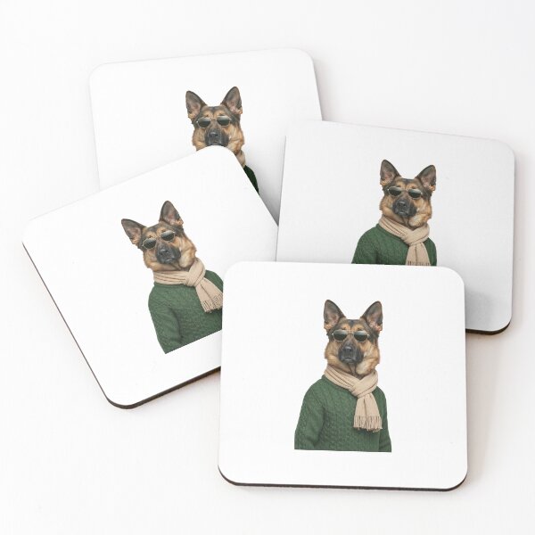 Item preview, German Shepherd Ski Dog Art | Cozy Winter Sweater Style designed and sold by slydawgstudio.