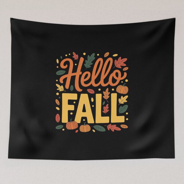 Item preview, Hello Fall Season Autumn Fallen Leaves designed and sold by ToggleBet.