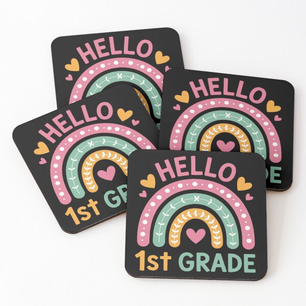 Item preview, Hello First Grade Back to School 1st Grade Teacher Rainbow designed and sold by ToggleBet.