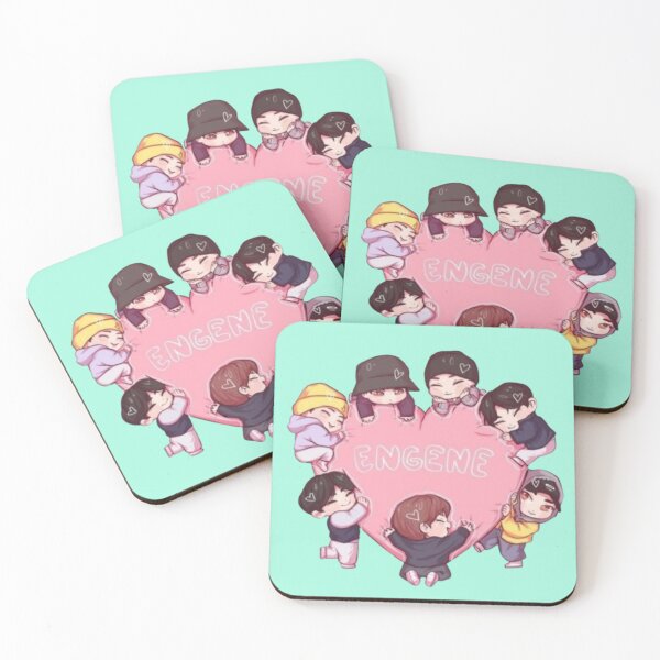Item preview, ENGENE Heart Chibi Sticker – Cute K-Pop ENHYPEN Fan Art Design designed and sold by KryaArts27.