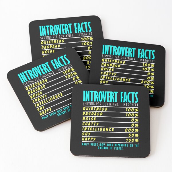 Item preview, Introvert Facts Chart Funny Quiet Humor Intelligence designed and sold by DeannaAntoin.