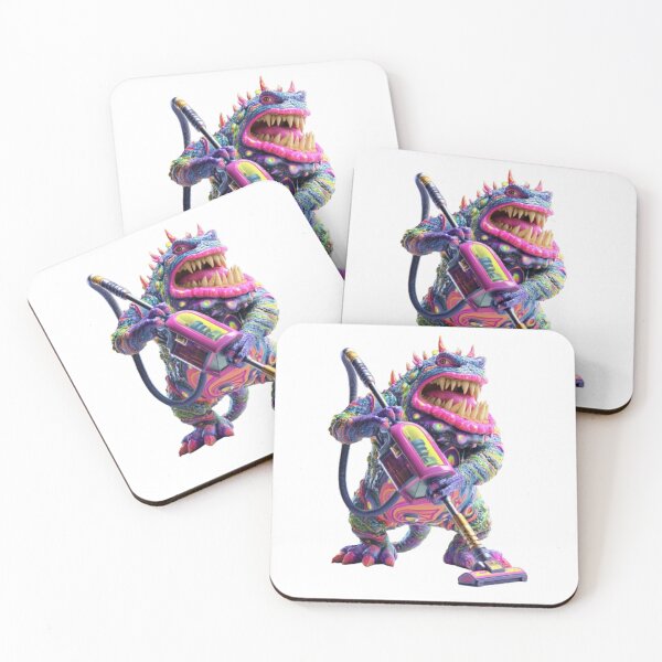 Item preview, Cartoon Monster with Vacuum Cleaner designed and sold by AlexLineArt.